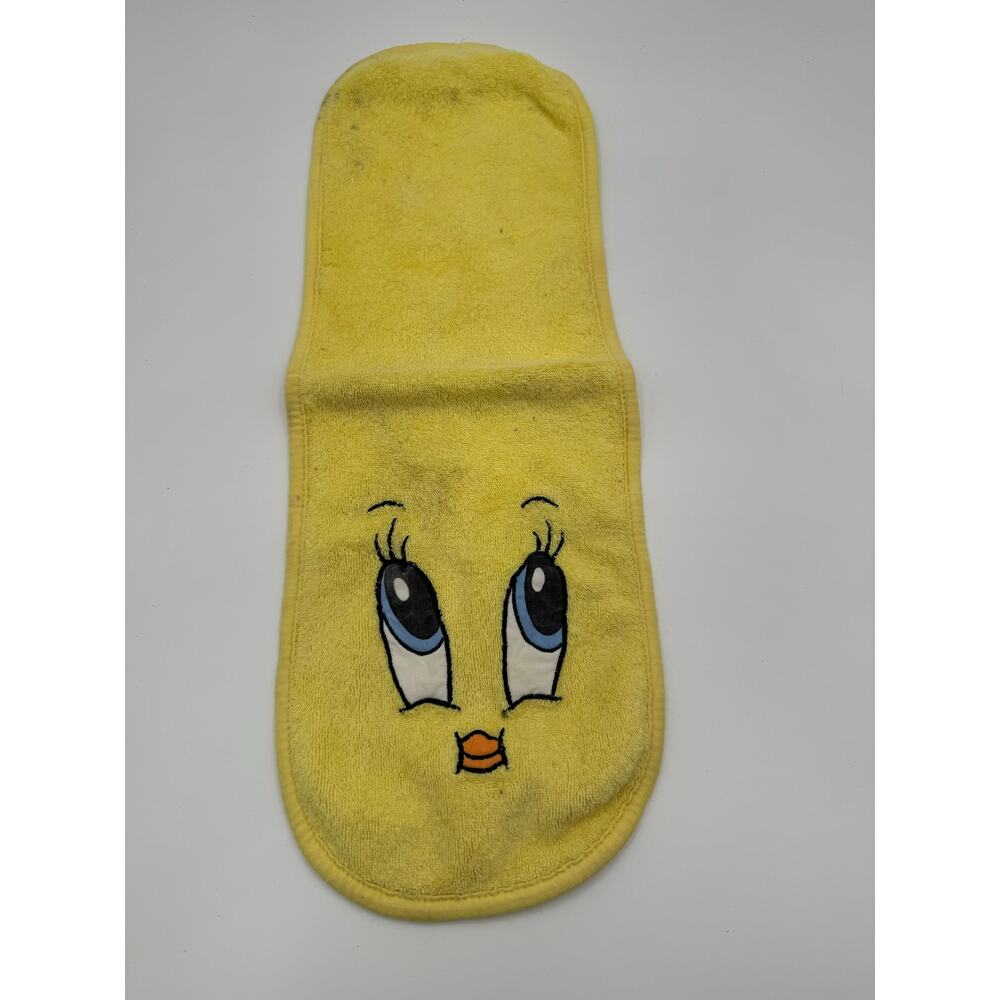 Vintage 2000s Tweety Bird Yellow Terry Burp Cloth Warner Bros Baby‎ Care RARE